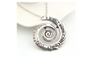 Hollow Spiral Wibbly Wobbly Time Wimey English Letter Pendant Necklace