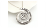 Hollow Spiral Wibbly Wobbly Timey Wimey English Letter Pendant Necklace