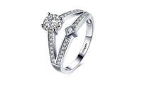 Romantic Wedding Silver Plated Ring for Women(Size-6) - sparklingselections