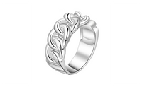 Women Silver Plated Wedding Charm Rings