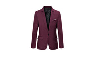 One Button Long Sleeve Slim Formal Blazer