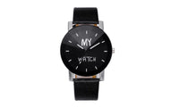Black Ceramic Leather Watch For Men - sparklingselections