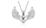 Retro Hollow Angel Wings Heart Pendant Women Necklace