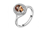 White Gold Plated Rings With Shining Austrian Crystals and Cubic Zirconia - sparklingselections
