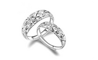 New Stylish Star Carved Round Love Wedding Ring
