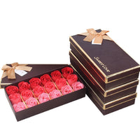 Wedding Parties Special Gift Box Rose Soap 18pcs Pink Flowers - sparklingselections