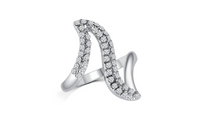 Zinc Alloy Silver Color Crystal Rings For Women (7,9)