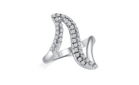 Zinc Alloy Silver Color Crystal Rings For Women - sparklingselections