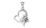 Small Cubic Zirconia heart Pendant Necklace