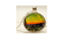 Vintage Glass Dome Starry Night Van Gogh Pendant Chain Necklace