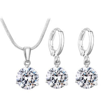 New Round Cubic Zircon Hypoallergenic Copper Jewelry Sets - sparklingselections