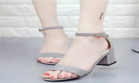 New Women Ankle Strap Chunky Heel Sandal - sparklingselections