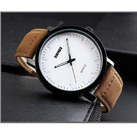 New Business Casual Leather Simple Fashion Band Wrist Watch - sparklingselections