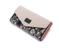 Flowers Printing PU Leather Wallet Women Interior Slot Coin Travel Business Wallets - sparklingselections