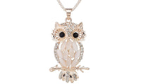 Owl Crystal Charming Flossy Pendants Necklaces For Women - sparklingselections