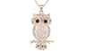Owl Crystal Charming Flossy Pendants Necklaces For Women