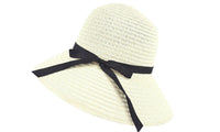 Wide Brim Summer Beach Floppy Elegant Straw Hat For Women - sparklingselections