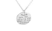 Support Of Love Letters Round Pendant Necklaces - sparklingselections