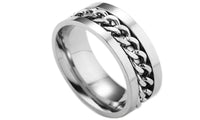 Spinner Silver Chain Fashion Ring For Men - sparklingselections