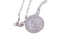 Silver Plated Round Bag Pendant  Necklace For Women