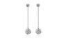 Silver Plated Rhinestone Tassel Earrings For Women