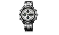 Military LED Digital Clock Full Steel Sports Wrist Watch