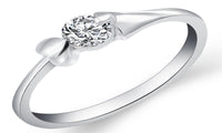 Round Cut White Crystal Cubic Engagement Ring For Women - sparklingselections