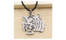 Tibetan Silver Pendant Tiger Head Necklace