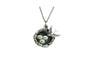 Vintage Silver Tone Bird's Nest Pendant Short Necklace