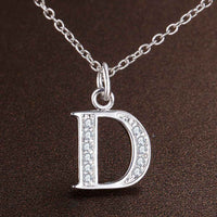 Letter D Crystal Pendant Necklace - sparklingselections