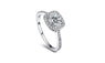 Cubic Zirconia Rhinestone Silver Plated Wedding Rings