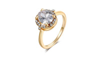 Fashion Trendy Stainless Steel Gold Plated Ring - sparklingselections