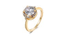 Fashion Trendy Stainless Steel Gold Plated Ring