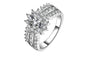 Crystal Silver Cubic Zirconia Band Ring