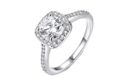 Silver Color White Zircon Inlayed Crystal Ring - sparklingselections