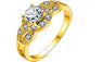Gold-color Mounting Anel Feminino Ring