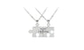 Silver Plated Best Friend Puzzle Pendant Necklace