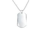 Stainless Steel Dog Tags Chain Pendant Necklace For Men High Quality Wedding Casual Regular Necklace Jewelry - sparklingselections