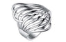 Stereo Inflated Silver Plated Fashion Ring For Women