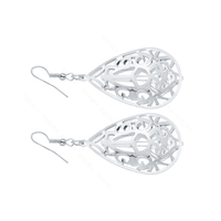 Trendy Designing Long Dangle Earring Hollow Water Drop Dangle Earrings Sliver drop earrings cute earrings for Women