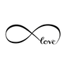 New Stylish wall stickers art Infinity Symbol Word Love Vinyl Art Wall Sticker Decals and wall stickers about love
