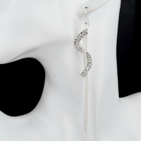 New Stylish Cute Earrings S-Shape Design Long Tassel Earrings or Wedding earrings