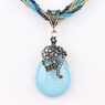 New Natural Crystal Turquoise Stone Pendant Necklace For Women and Unique Design Necklace for Women