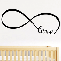 New Stylish wall stickers art Infinity Symbol Word Love Vinyl Art Wall Sticker Decals and wall stickers about love - sparklingselections