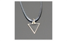 Silver Plated Triangle Pendant Necklace For Women