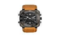 New Military Sports Chronograph Luminous Leather Quartz Wristwatch - sparklingselections