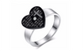 Stainless Steel CZ Stone Heart With cross Fashion Ring For Women (7)