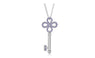 Fashion Crystal Keys Pendant Necklace for Women