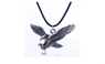 New Leather Cord Vintage Sliver Plated Eagle Pendant Necklace