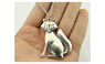 Fashion Antique Silver Plated Fox Animal Pendant Necklace